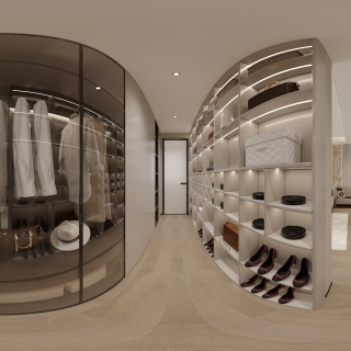 二楼_主卧衣帽间全景