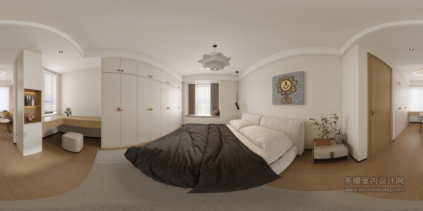 现代主卧全景