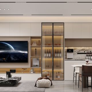 现代电视背景墙单张