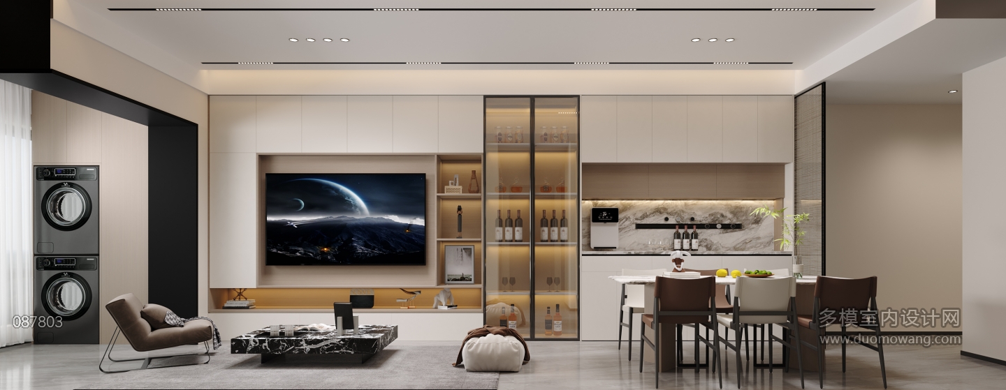 现代电视背景墙单张