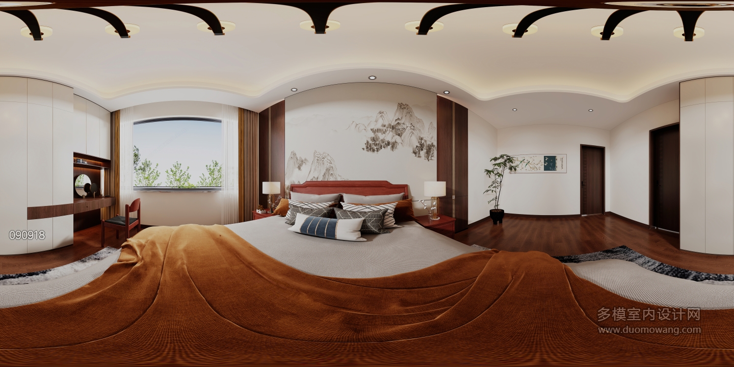 中式主卧全景