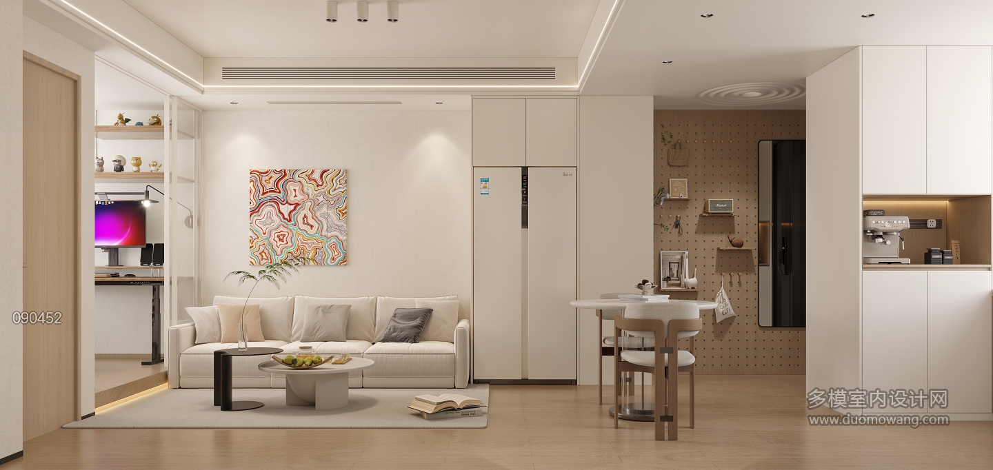 奶油原木沙发背景