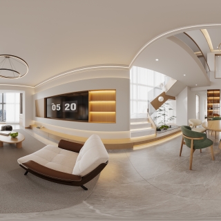 现代公寓客厅全景