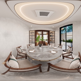 新中式餐厅全景