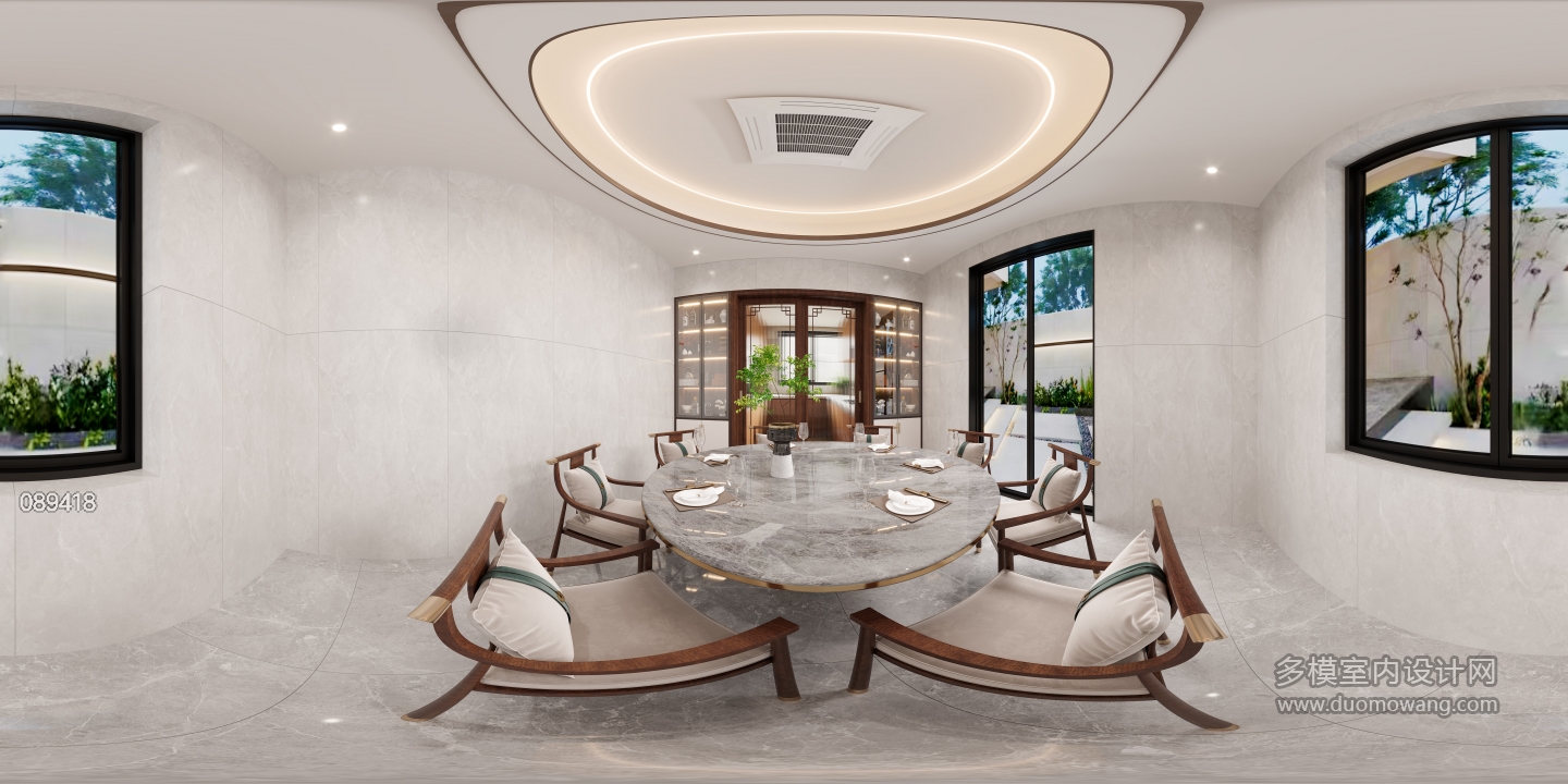 新中式餐厅全景