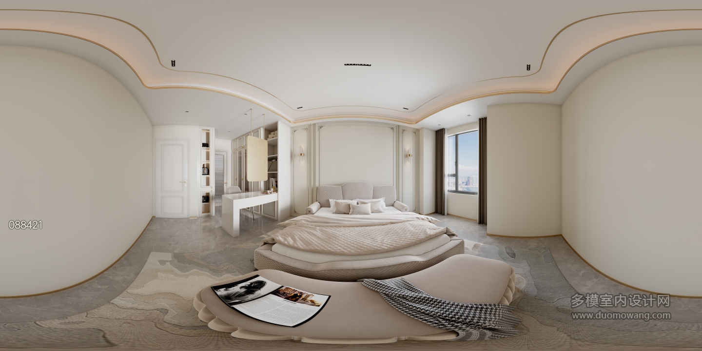 现代主卧全景