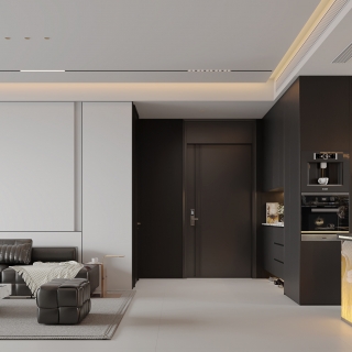 意式客餐厅-沙发墙静态