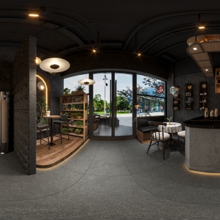 复古风咖啡厅360