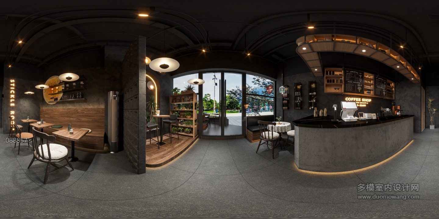 复古风咖啡厅360