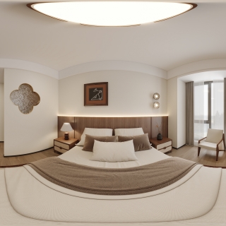 现代中古主卧全景