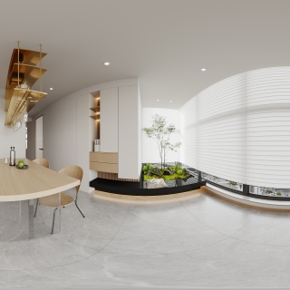 现代公寓餐厅全景