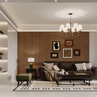 混搭沙发背景特写