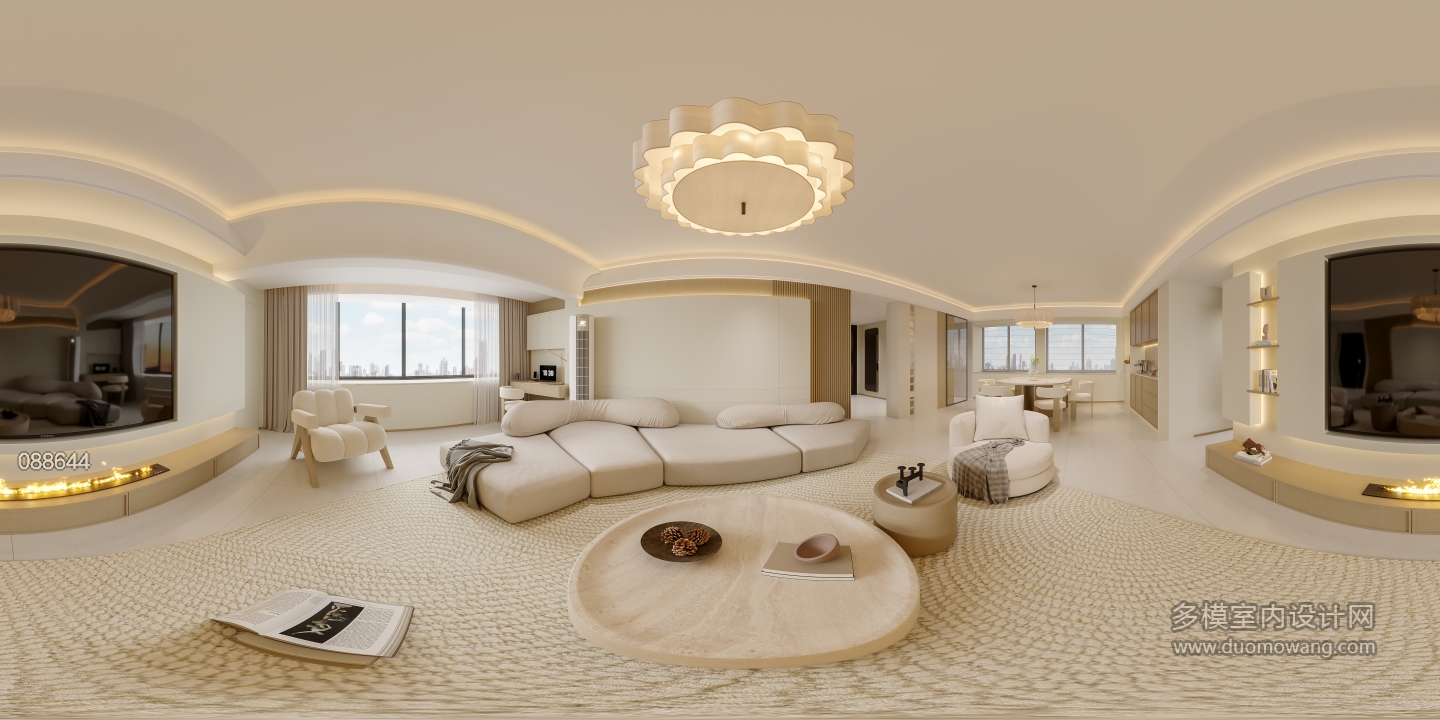 现代客餐厅全景