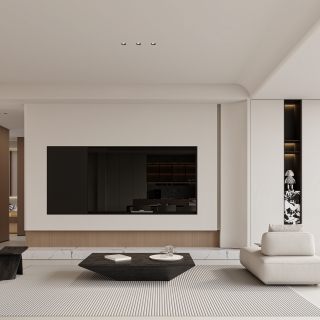 现代奶油电视背景特写