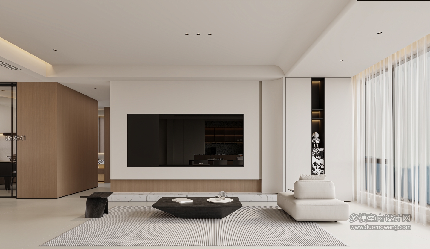 现代奶油电视背景特写