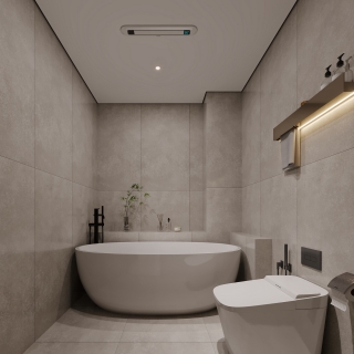 混搭卫生间特写