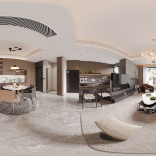 现代客餐厅全景2