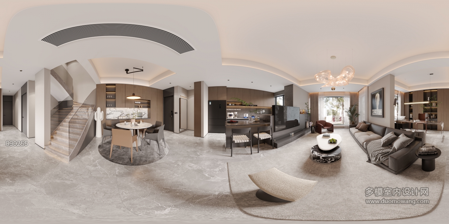 现代客餐厅全景2