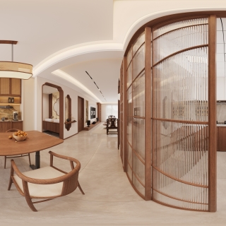 新中式餐厅全景