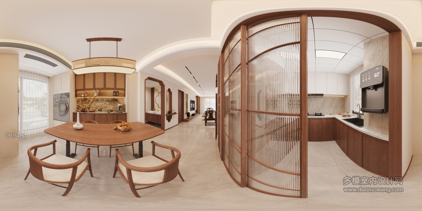 新中式餐厅全景