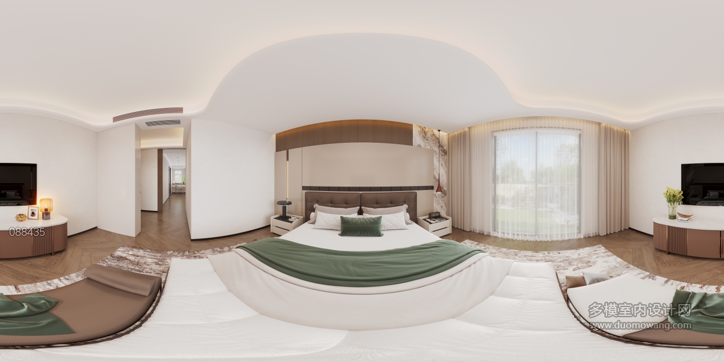 现代主卧全景
