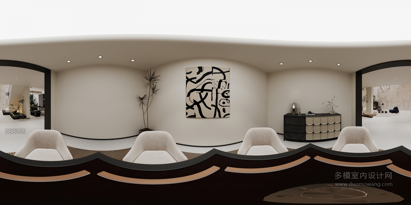 现代负二棋牌室全景