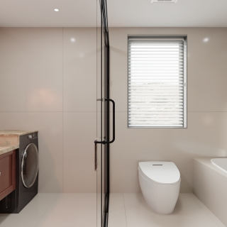 美式二楼主卧室卫生间单张