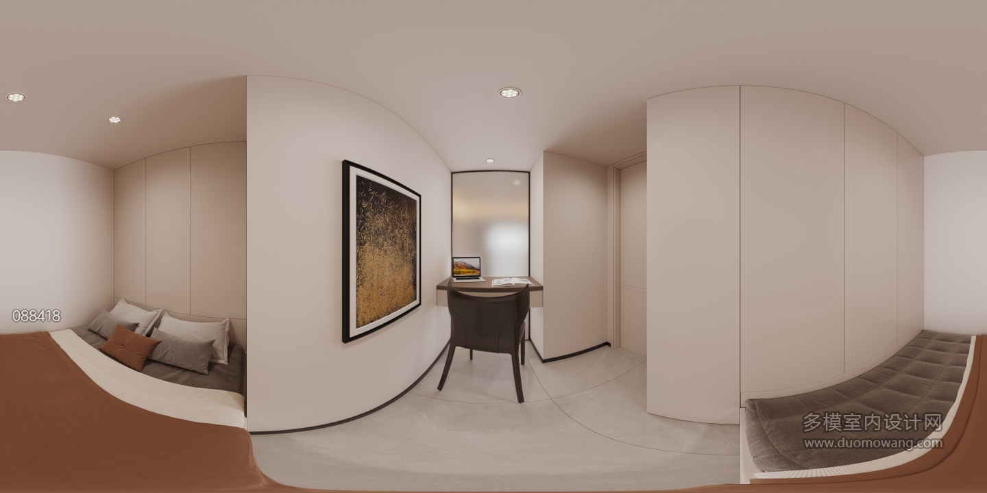 现代2楼次卧室全景