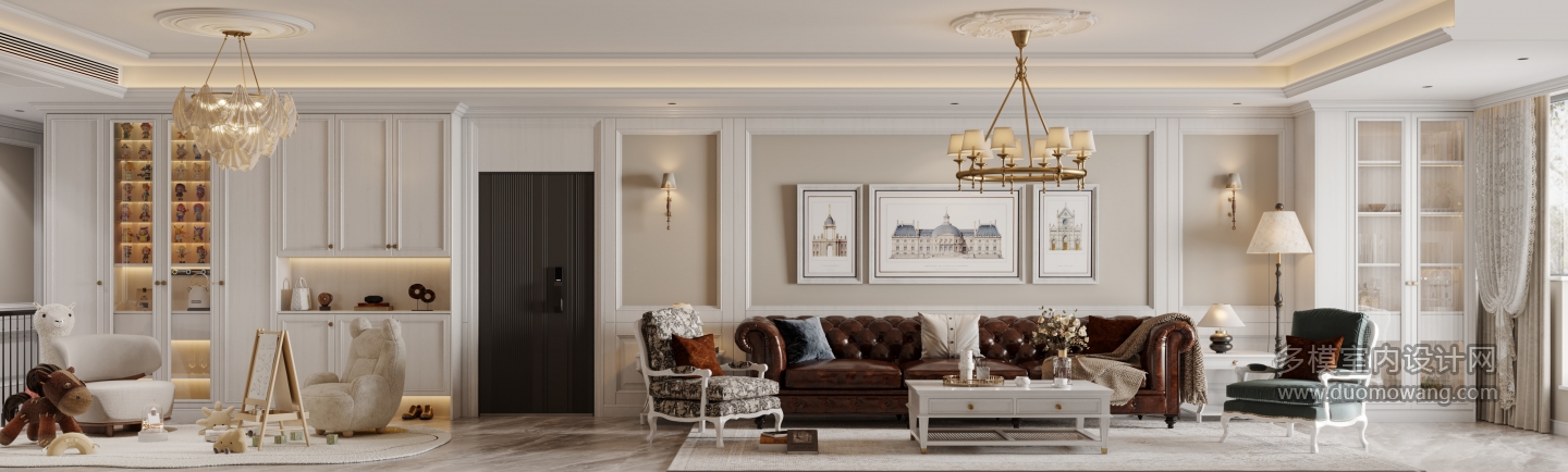 美式三楼沙发面