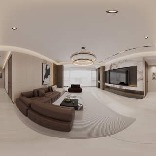 现代客餐厅全景