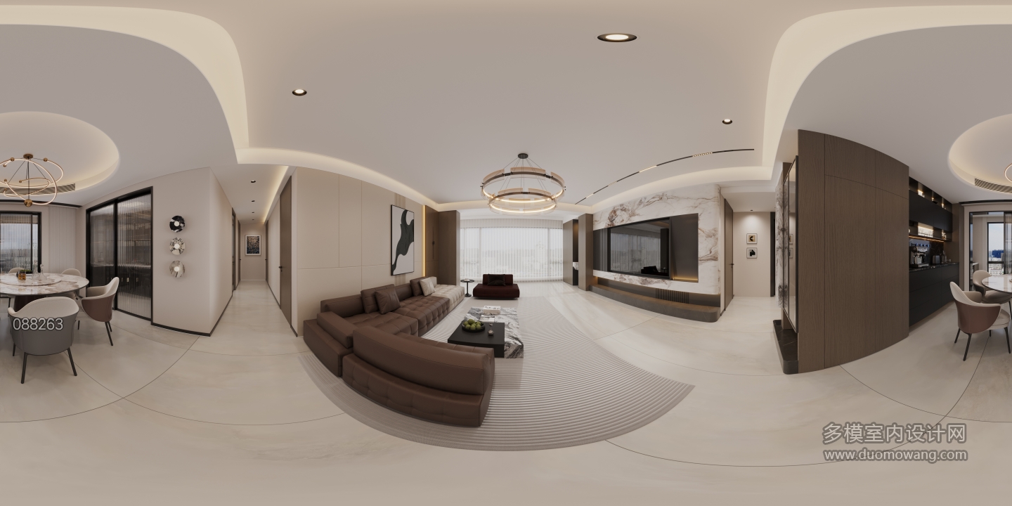 现代客餐厅全景