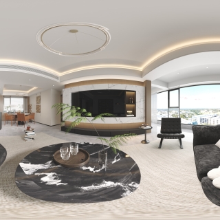 现代客厅360全景