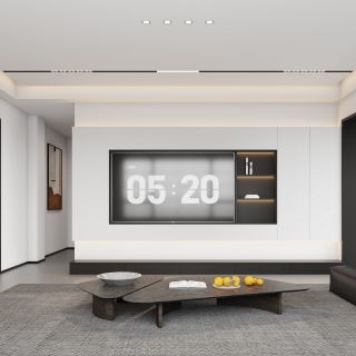 现代客厅1-电视墙