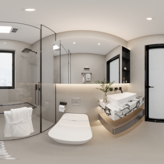 意式次卧卫生间全景