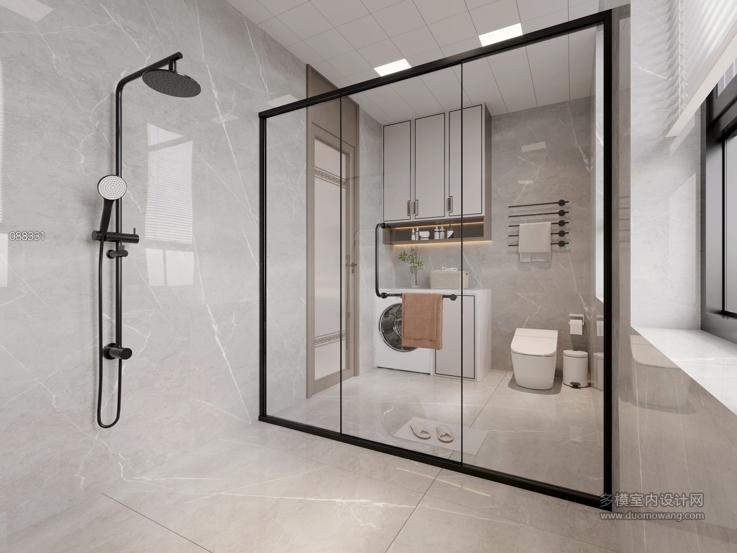 新中式卫生间内