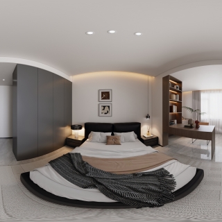 黑白灰主卧