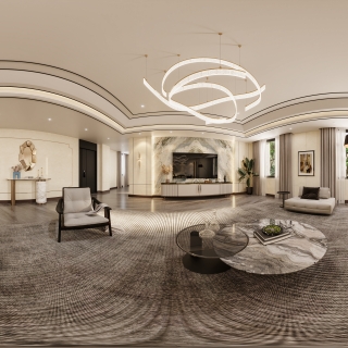 新中式客厅-全景