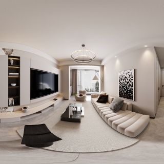 现代风格客餐厅全景