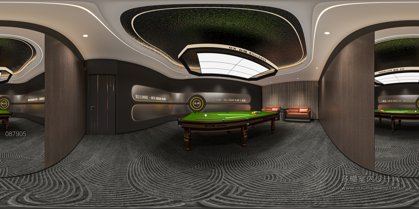 现代台球室全景2