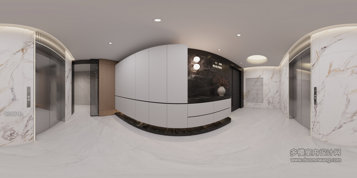 意式电梯厅全景
