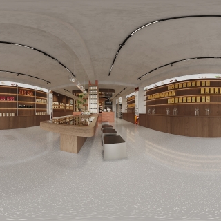 现代咖啡店全景3601