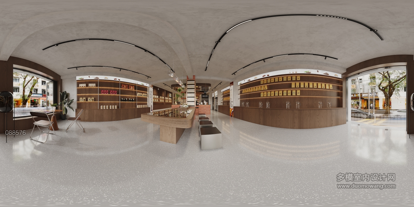 现代咖啡店全景3601