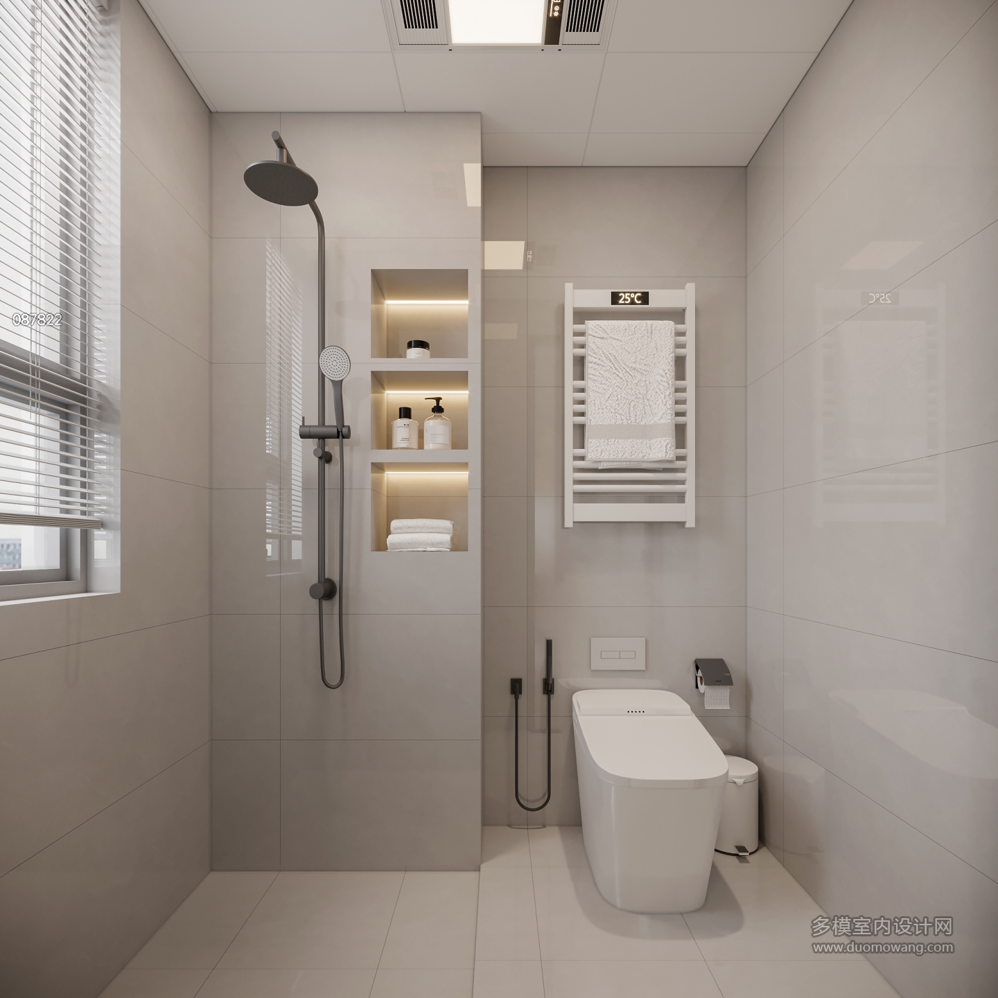 奶油原木卫生间