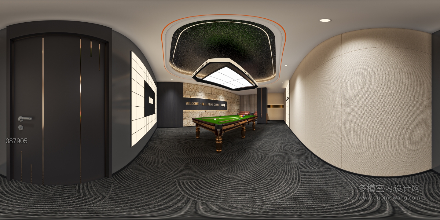 现代台球室全景3