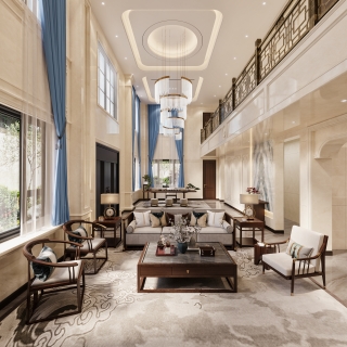 新中式沙发墙01