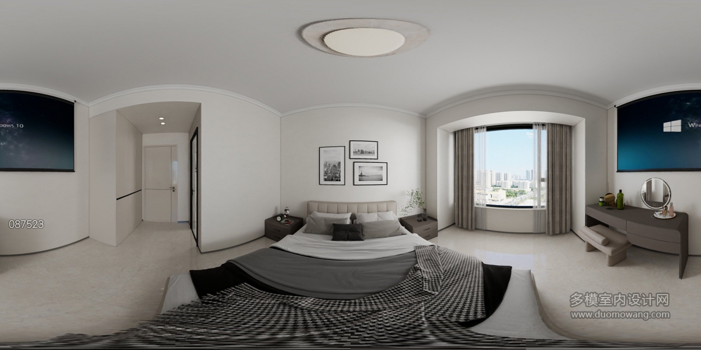 黑白灰主卧