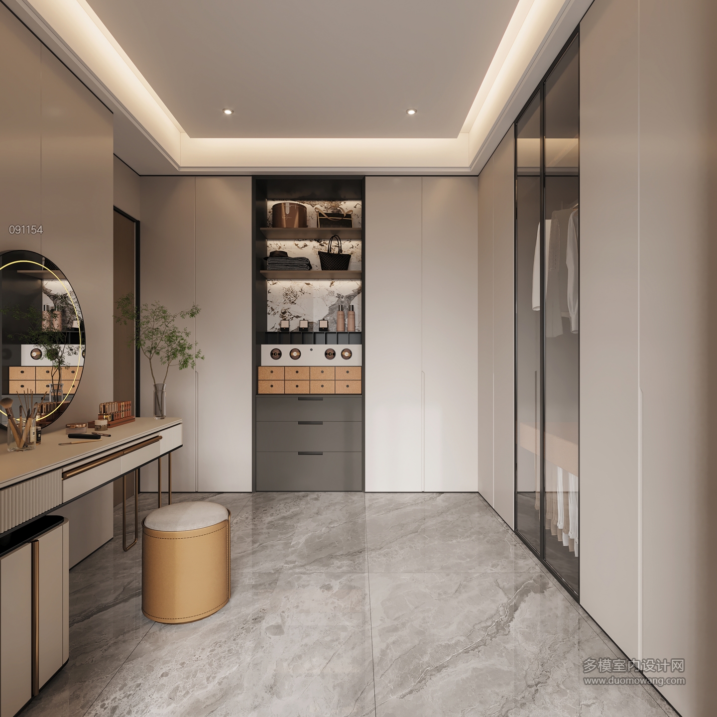 二楼主卧衣帽间