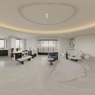 法式三层客厅全景小图