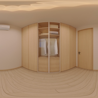 原木风全景衣帽间