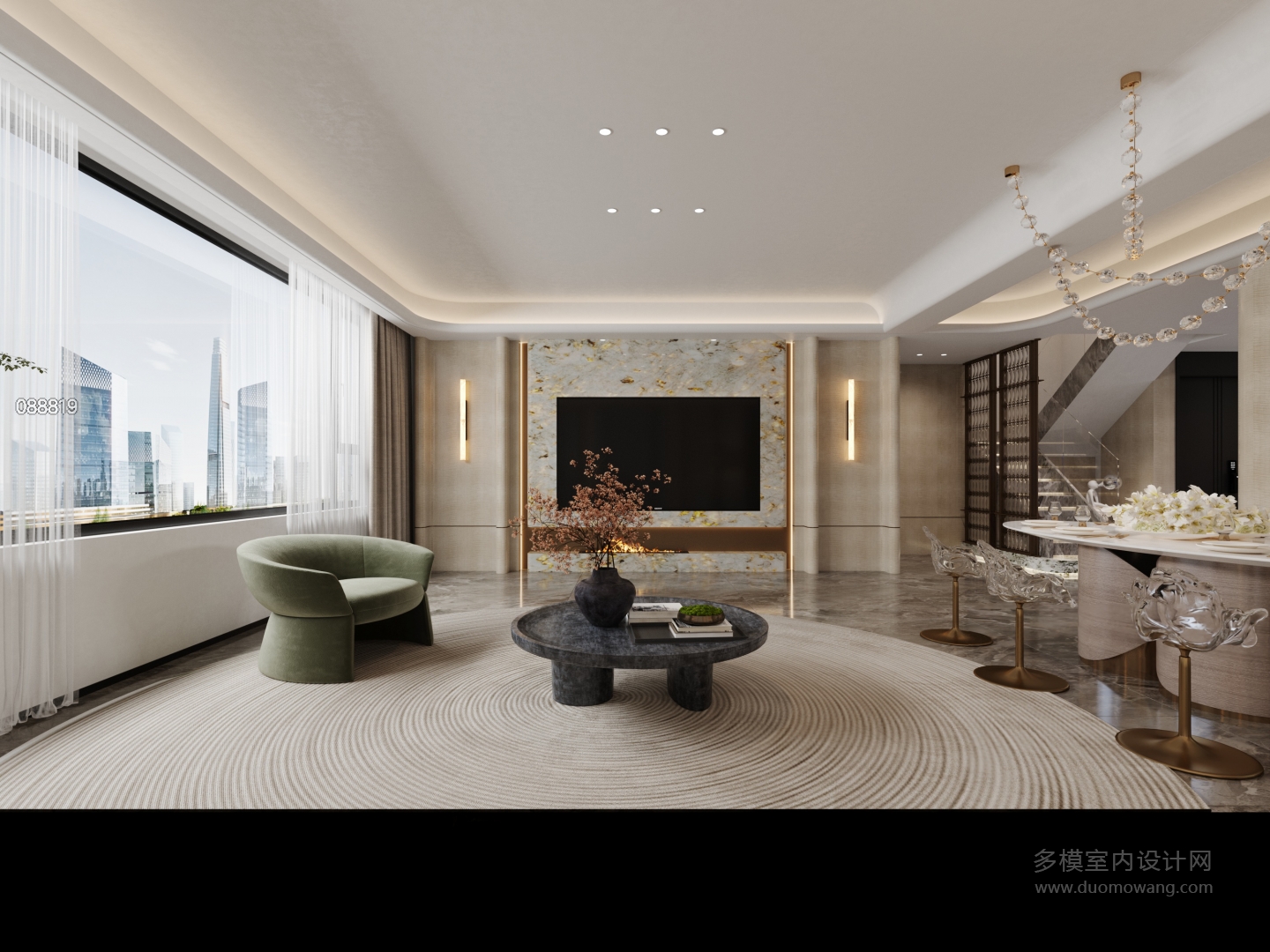 现代电视隐藏沙发